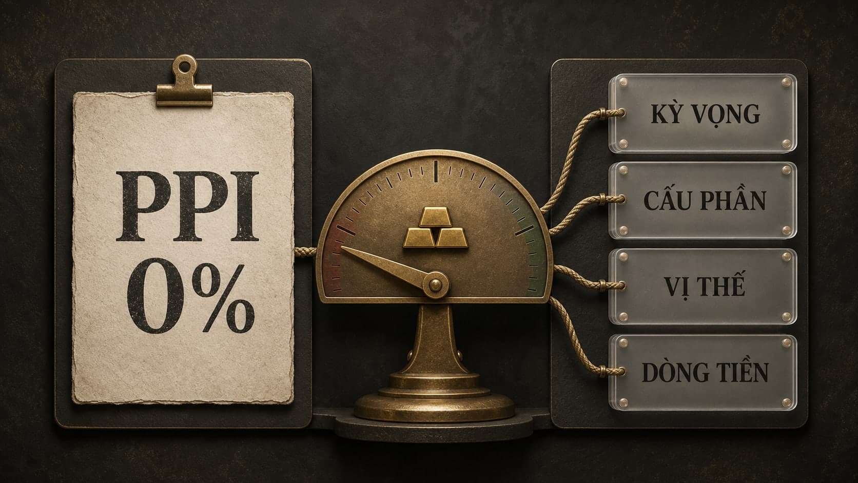 Minh họa cho bài viết: PPI bằng 0, vàng vẫn giảm: Tin tốt không có nghĩa giá phải tăng